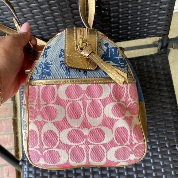 Coach Signature Patchwork Satchel Tote F17164 - Picture 5 of 10